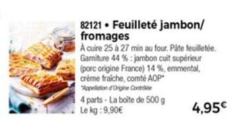 Thiriet Feuilleté jambon/fromages offre