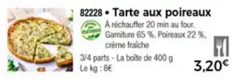 Thiriet Tarte aux poireaux offre