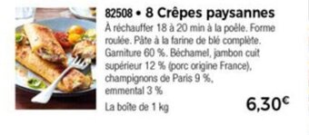 Thiriet 8 crêpes paysannes offre