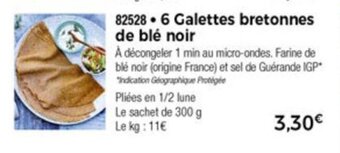 Thiriet 6 Galettes bretonnes de blé noir offre
