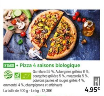 Thiriet Pizza 4 saisons biologique offre
