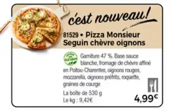 Thiriet Pizza monsieur saguin chévre oignons offre