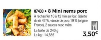Thiriet 8 Mini nems porc offre