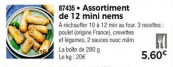 Thiriet Assortiment de 12 mini nems offre