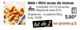 Thiriet Mini acras de morue offre