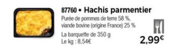 Thiriet Hachis parmentier offre