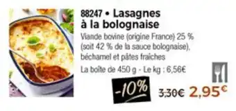 Thiriet Lasagnes à la bolognaise offre