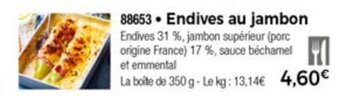 Thiriet Endives au jambon offre