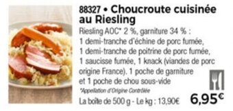 Thiriet Choucroute cuisinée au riesling offre