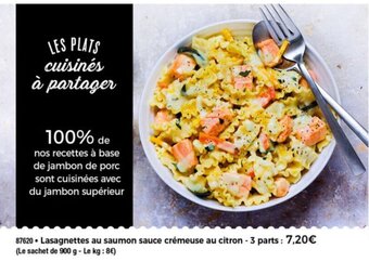 Thiriet Lasagnettes au saumon sauce crémeuse au citron offre