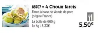 Thiriet 4 Choux farcis offre