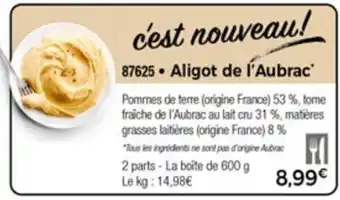 Thiriet Aligot de l'Aubrac offre
