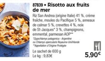 Thiriet Risotto aux fruits de mer offre