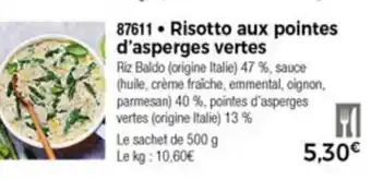 Thiriet Risotto aux pointes d'asperges vertes offre