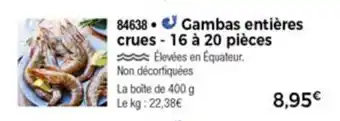 Thiriet Gambas entières crues offre