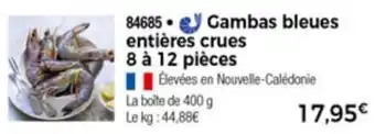 Thiriet Gambas blues entières crues offre