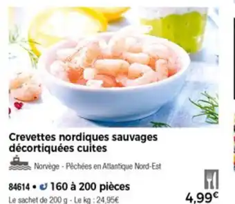 Thiriet Crevettes nordiques sauvages décortiquées cuites offre