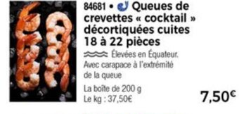 Thiriet Queues de crevettes offre
