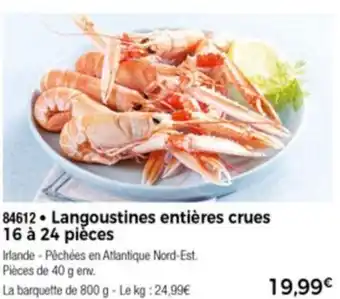 Thiriet Langoustines entières crues offre