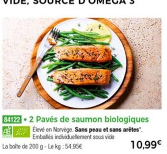Thiriet 2 Pavés de saumon biologiques offre
