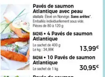 Thiriet Pavés de saumon atlantique avec peau offre