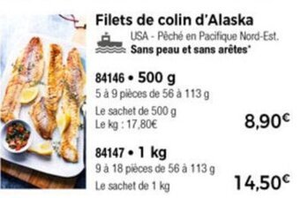 Thiriet Filets de colin d'Alaska offre