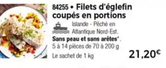 Thiriet Filet d'églefin coupés en portions offre