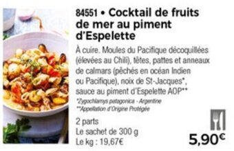 Thiriet Cocktail de fruits de mer au piment d'Espelette offre