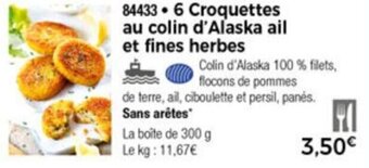 Thiriet 6 Croquettes au colin d'Alaska ail et fines herbes offre