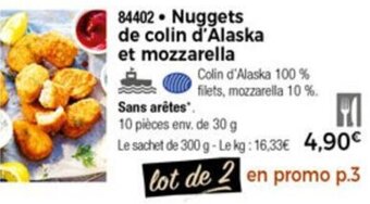 Thiriet Nuggets de colin d'Alaska et mozzarella offre