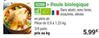 Thiriet Poule biologique offre