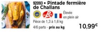 Thiriet Pintade fermiére de challans offre