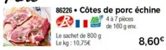 Thiriet Côtes de porc échine offre
