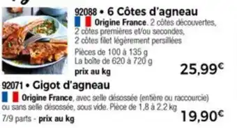 Thiriet 6 Côtes d'agneau offre
