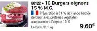 Thiriet 10 Burgers oignons offre