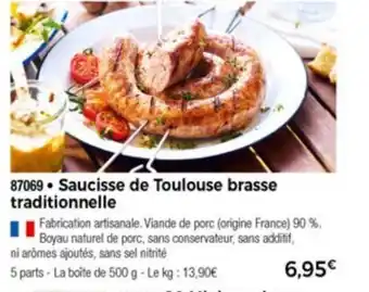 Saucisse de toulouse brasse traditionnelle