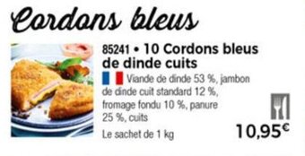 Thiriet 10 Cordons bleus de dinde cuits offre
