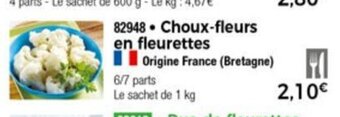 Thiriet Choux-fleurs en fleurettes offre
