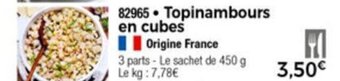 Thiriet Topinambours en cubes offre