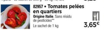 Thiriet Tomates pelées en quartiers offre