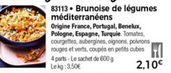 Thiriet Brunoise de légumes méditerranéens offre