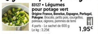 Thiriet Légumes pour potage vert offre