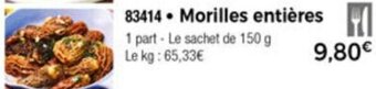 Thiriet Morilles entières offre