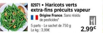 Thiriet Haricots verts extra-fins précuits vapeur offre