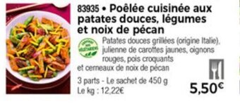 Thiriet Poêlée cuisinée aux patates douces, légumes et noix de pécan offre