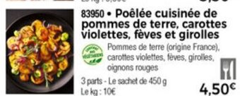 Thiriet Poêlée cuisinée de pommes de terre , carottes violettes , fèves et girolles offre