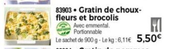 Thiriet Gratin de choux fleurs et brocolis offre