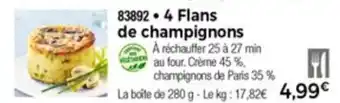 Thiriet 4 Flans de champignons offre