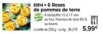 Thiriet 6 Roses de pommes de terre offre
