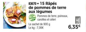 Thiriet 15 Râpés de pommes de terre aux légumes offre